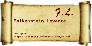 Falkenstein Levente névjegykártya